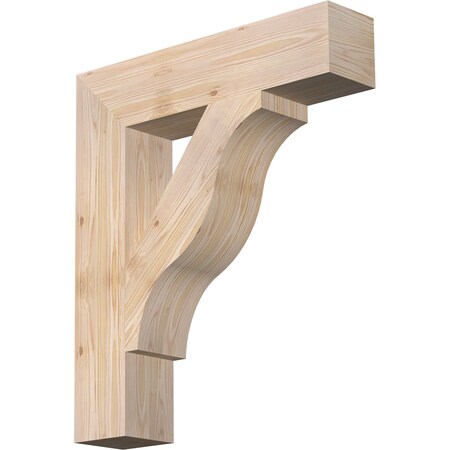 Ekena Millwork Funston Block Smooth Bracket, Douglas Fir, 5 1/2"W x 26"D x 30"H BKT06X26X30FST05SDF